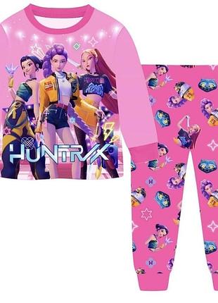Пижама детская дівчатка k-pop румі міра зої принт на возрост 7-8 лет.