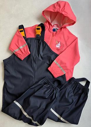 Дощовик дитячий костюм без утеплення lupilu 98-104 см брудопруф
