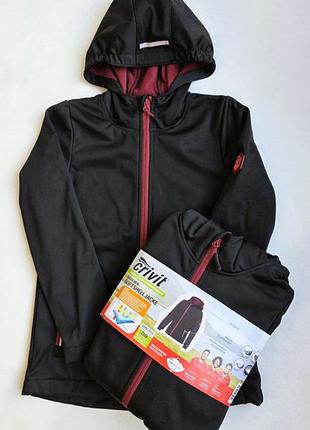 Детская куртка софтшелл на флисе crivit 134-140 см водонепроницаемая softshell