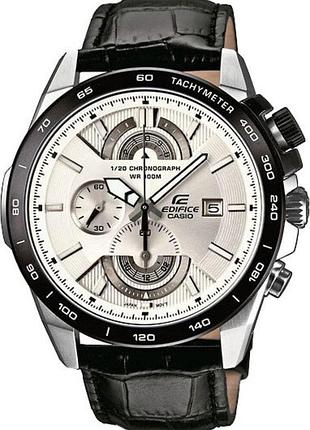 Мужские часы casio edifice efr-520l-7a стальной корпус водозащита 100 м бежевый циферблат