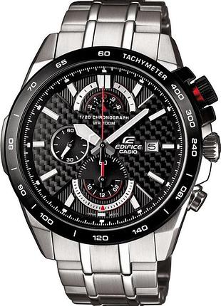Годинник чоловічий casio edifice efr-520sp-1a сталевий корпус водозахист 100 м чорний циферблат