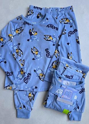 Дитяча піжама велюрова bluey primark 140 см для хлопчиків