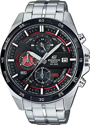 Мужские часы casio edifice efr-556db-1a стальной корпус водозащита 100 м чёрный циферблат