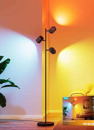 Govee tree floor lamp h60b2 rgbic умный напольный светильник, новый