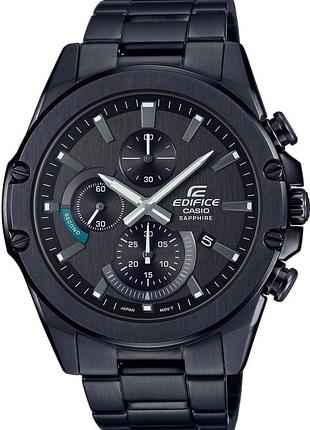 Мужские часы casio edifice efr-s567dc-1a сапфировое стекло стальной корпус водозащита 100 м чёрный циферблат