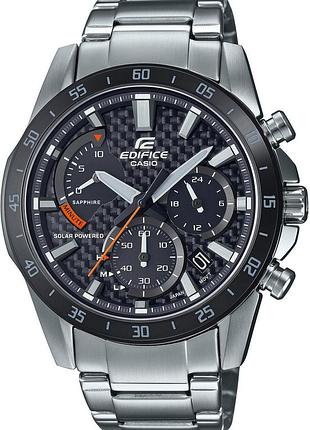 Годинник чоловічий casio edifice efs-s580db-1a на сонячній батареї сапфірове скло сталевий корпус водозахист 100 м чорний