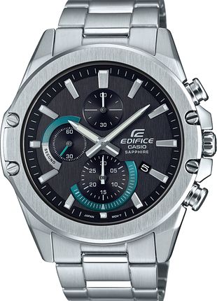 Мужские часы casio edifice efr-s567d-1a сапфировое стекло стальной корпус водозащита 100 м чёрный циферблат