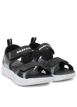 Нові skechers босоніжки для хлопчика 34 розмір сандалі microspec-splash- 407034l/bksl чорний