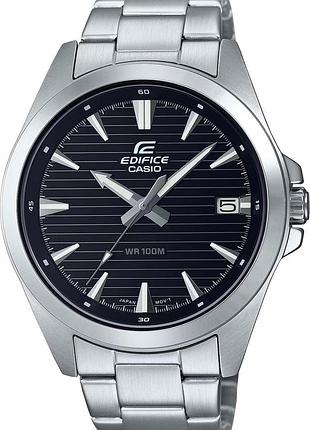 Мужские часы casio edifice efv-140d-1a стальной корпус водозащита 100 м чёрный циферблат
