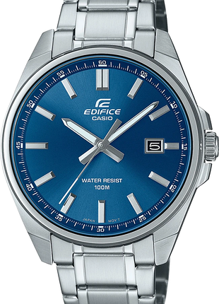 Мужские часы casio edifice efv-150d-2a стальной корпус водозащита 100 м синий циферблат