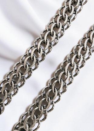 Серебряный браслет «питон» с чернением (22см) 6001/35