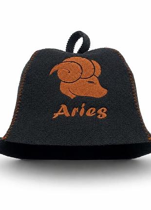 Банная шапка luxyart "aries " фетр черный (lx-347)