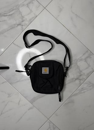 Сумка через плече carhartt wip team script bag оригінал чорна месенджер кросбоді