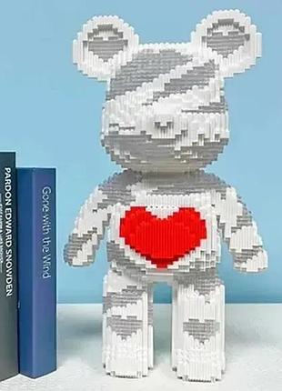 Конструктор magic blocks у вигляді ведмедика bearbrick "серце"