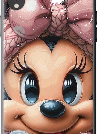 Чехол на iphone xr минни маус с бантиком из пластика fch_0173837