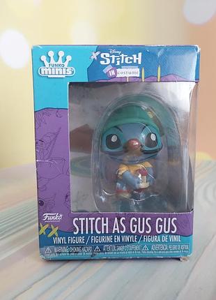 Коллекционная виниловая мини-фигурка stitch as gus gus (стучь в костюме мытье гароса с мультфильма «пепелюшка») из серии funko mystery minis