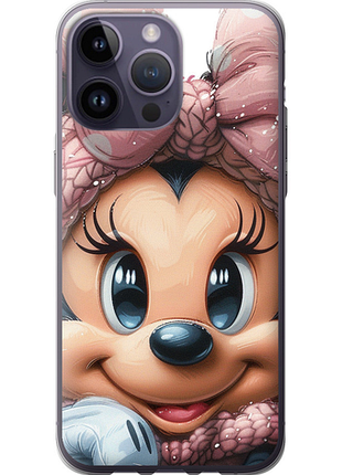 Чехол на iphone 14 pro max минни маус с бантиком из силикона fch_0173741