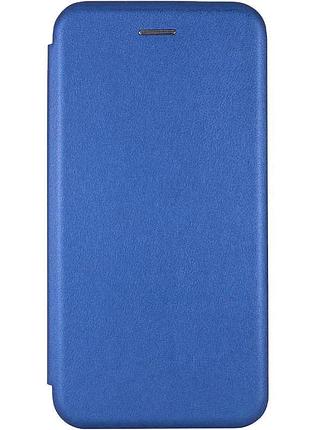 Кожаный чехол-книжка classy для motorola edge 50 fusion синий