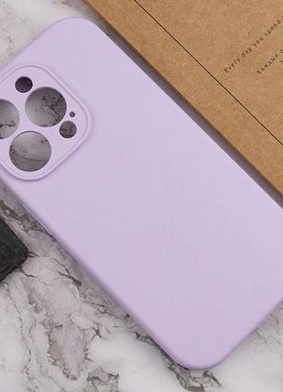 Чохол silicone case full camera protective (aa) no logo для apple iphone 13 pro max (6.7") бузковий / lilac