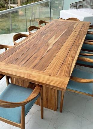 Кухонный стол из натурального дерева (сосна) “family oak” покрыт маслом воском, 200см*75 см*80 см сод784