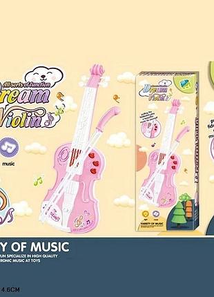 Скрипка музична рожева dream violin 8033