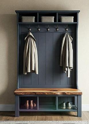 Вітальня з натурального дерева solidwood livingтемно сірого кольору внд 049