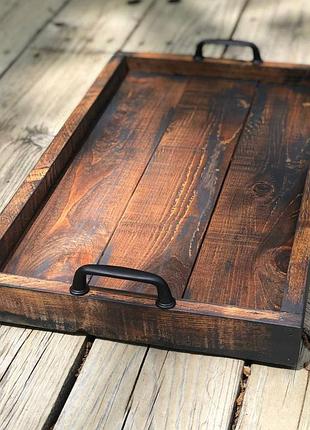 Сервірувальна дошка з натурального дерева liveedge serve board покрита масло-воском 78865455