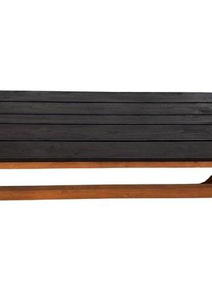 Садовий стіл з натурального дерева foresttable outdoor 200см*75см*75 см ,покритий безбарвним масло-воском ссд024