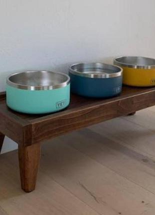 Дерев’яна підставка під миски для домашніх тварин pawhome wood коричневого кольору 45см*15 см мсд071