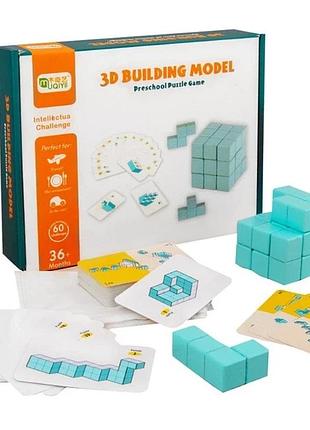 Дерев'яна розвиваюча грп lesko md 2647 building 3d model для дітей