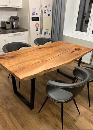 Кухонный стол из натурального дерева (яень ) timberline dining table покрыт маслом воском,150см*75 см*80 см сод790
