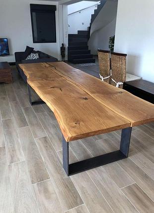 Кухонний стіл з натурального дерева (ясінь ) purewood kitchen table покритий масло воском, 200см*75 см*80 см сод787