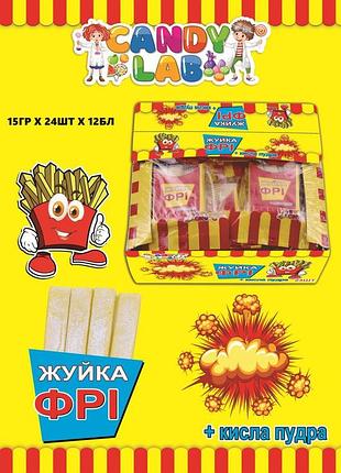 Картопля фрі жув. гумка + кисла пудра 24шт