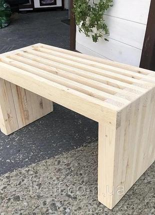 Скамейка из дерева . деревянная скамейка 100 см. скамейка на улице. скамейка в сад