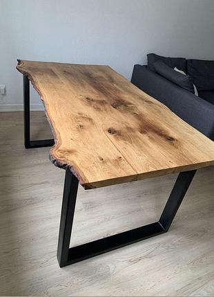 Кухонний стіл з натурального дерева (ясінь )natural oak dining table покритий масло воском,150см*75 см*80 см сод788
