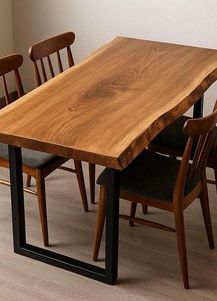 Кухонний стіл з натурального дерева (ясінь ) ecocraft kitchen table покритий масло воском,120см*75 см*80 см сод789