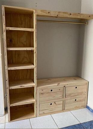 Шафа з натурального дерева, гардероб purewood storage шнд0038