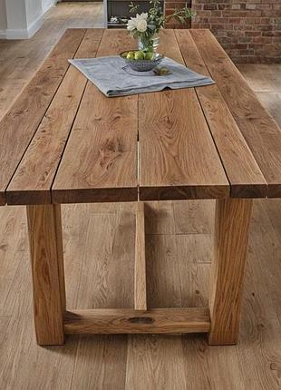 Садовий стіл з натурального дерева , ясінь nordic garden table 200см*75см*80 см ,покритий безбарвним масло-воском ссд025