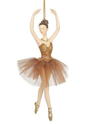 Фигурка - подвеска балерина 9*9*18см, цвет - светло-коричневый