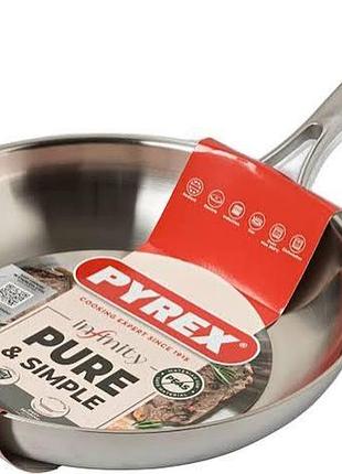 Сковорода pyrex infinity fixed handle 28 см б/кришки