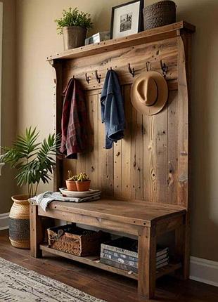 Вітальня з натурального дерева nordic wood home темно коричневого кольору внд 050