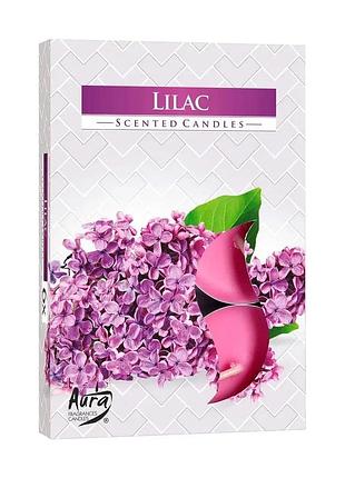 Свічка чайна ароматична таблетка lilac 6 шт в упак p15-38