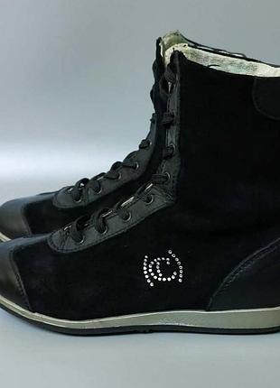 Високі шкіряні ботиночки снікери cacharel 34 р. оригінал (франція)