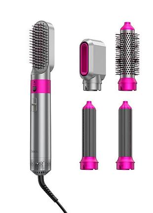 Фен-стайлер для волосся hoco cool 5-in-1 warm-air comb dar41 (46°c-80°c-110°c, 38,000 rpm)