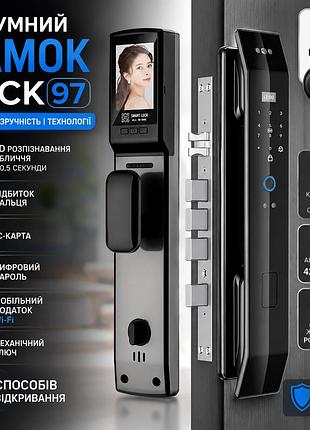 Умный дверной замок lock97 с 3d-распознаванием лица, встроенной камерой и управлением по wi-fi