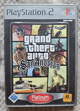 Grand theft auto: san andreas (gta) , лицензия, eng, б/у, ps2 playstation 2