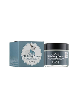 Отбеливающий крем для лица jigott goat milk whitening cream с экстрактом козьего молока