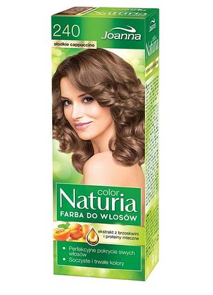 Фарба для волосся joanna hair naturia color тон 240 солодке капучіно