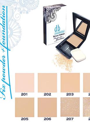 Пудра компактная «scultorio fix powder+foundation»