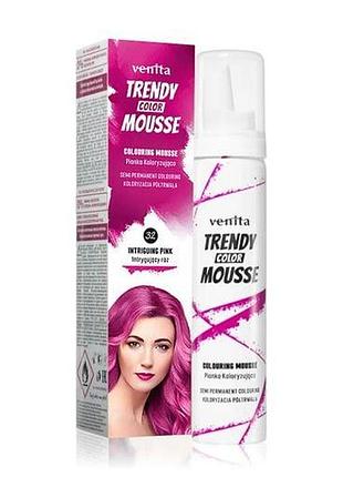 Красящий мусс venita trendy color красящий мусс venita trendy color № 32 интригующий фиолетово розовый 75 мл